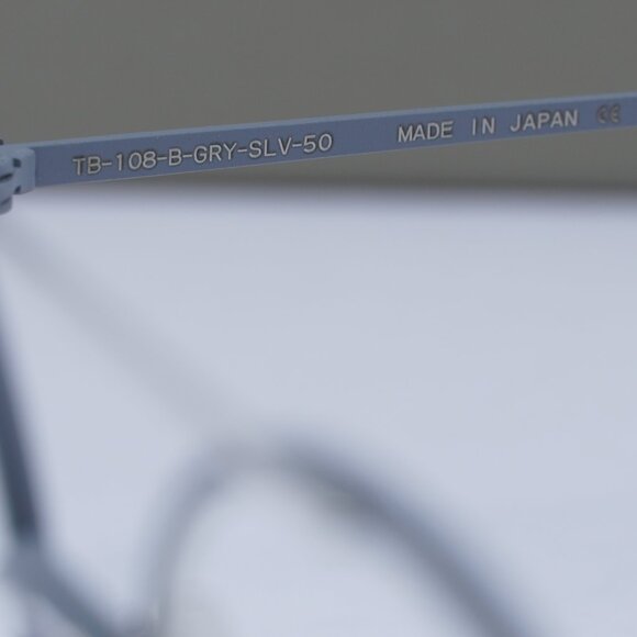 Thom Browne TB108 BGRYSLV50 Round Eyeglasses 50mm – Grey/Silver - Picture 8 of 10